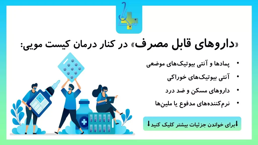 داروهای قابل مصرف در کنار درمان کیست مویی