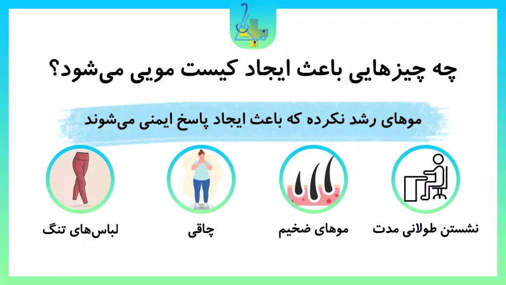 چه چیزهایی باعث ایجتد کیست مویی می شود؟